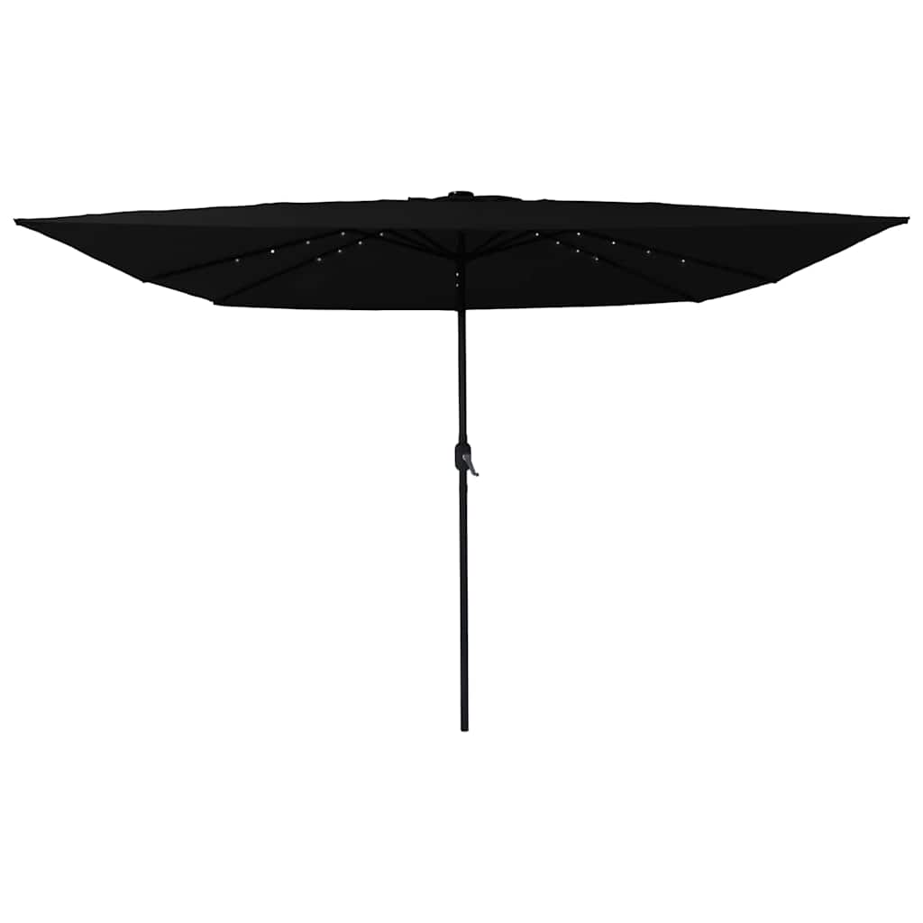Vrtni suncobran Crna 295 x 295 x 245 cm Poliester i čelik