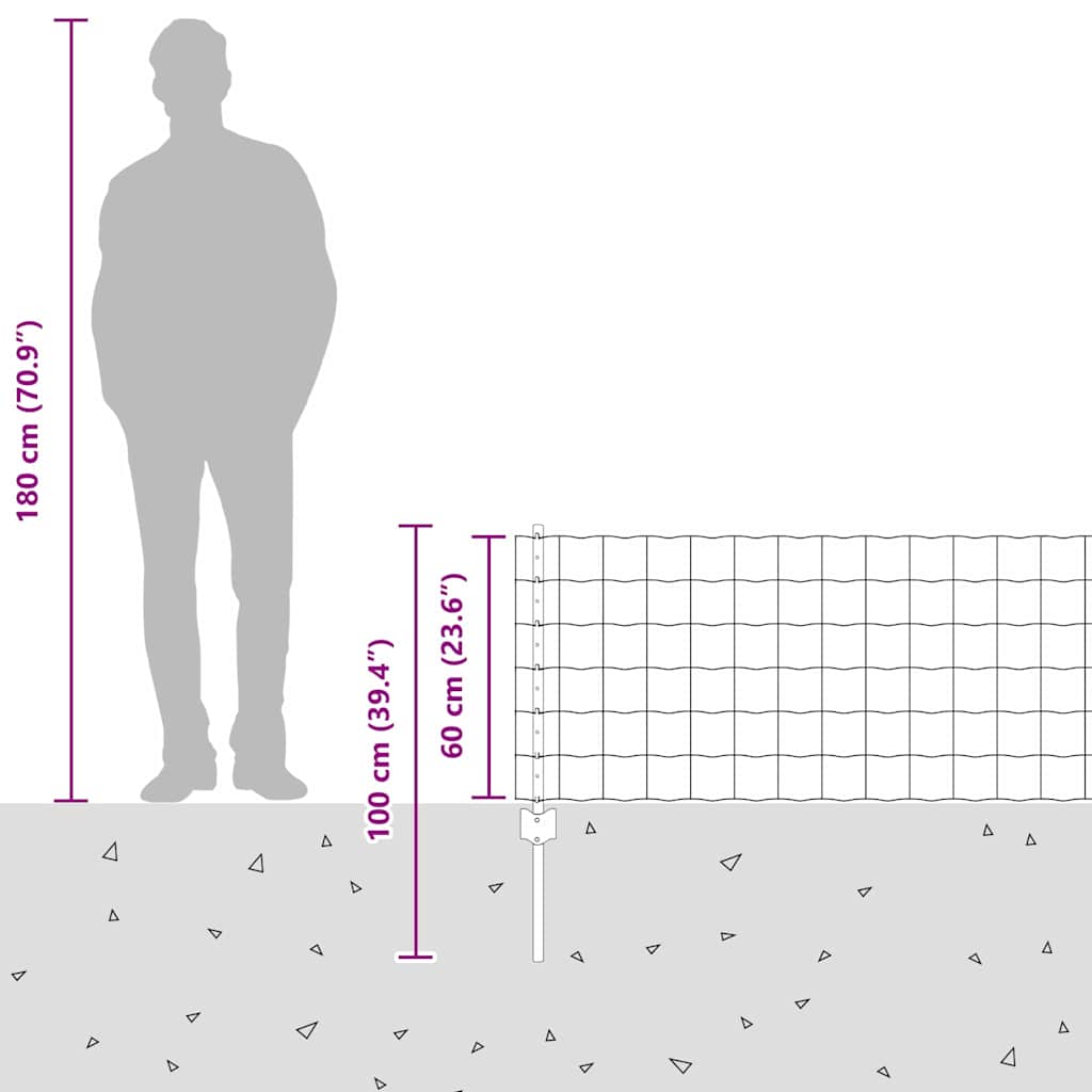 Zavarena žičana ograda 10 x 0,6 m (Š x V) Čelik premazan PVC-om
