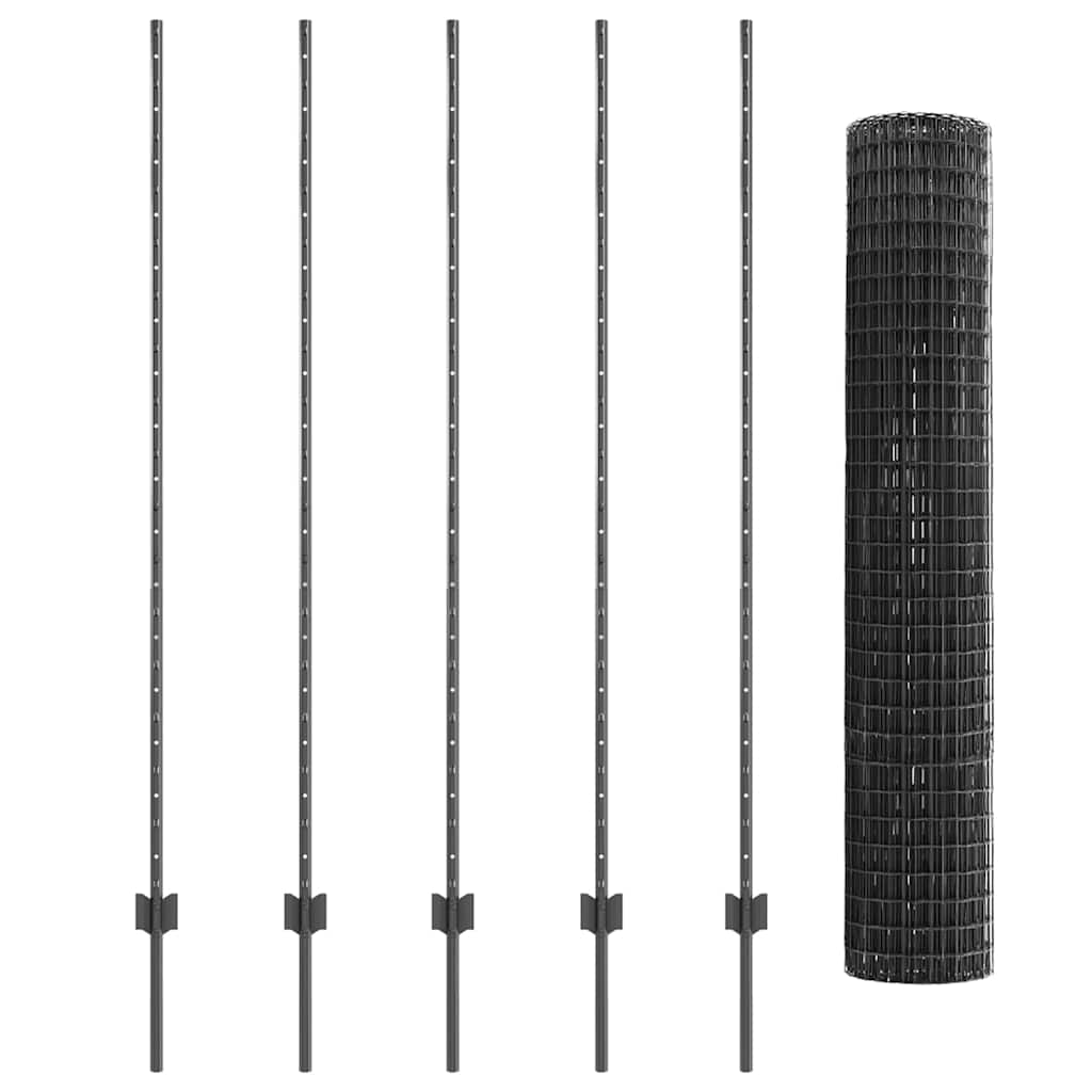 Zavarena žičana ograda 10 x 1,5 m (Š x V) Čelik premazan PVC-om