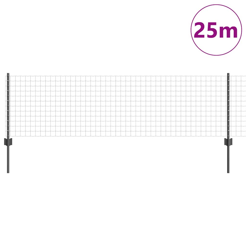Zavarena žičana ograda 25 x 0,6 m (Š x V) Čelik premazan PVC-om