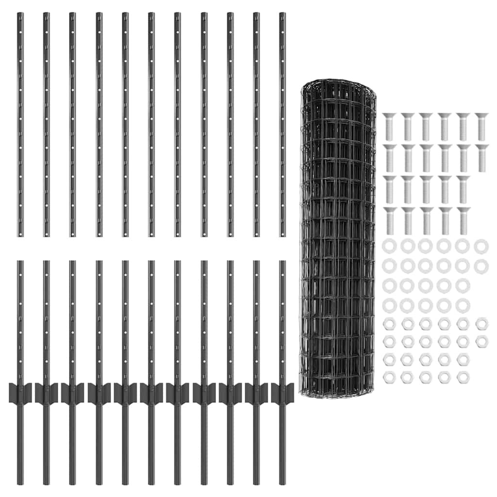 Zavarena žičana ograda 25 x 1 m (Š x V) Čelik premazan PVC-om