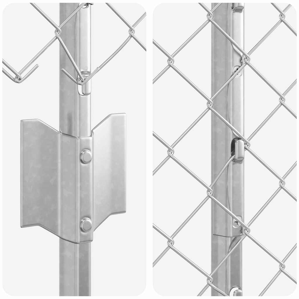 Ograda od lančanih veza s postom 10 x 1 m Vruće pocinčani čelik