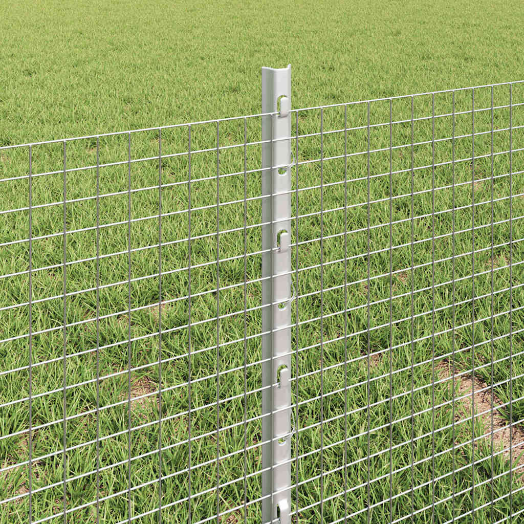Zavarena žičana ograda s postom 10 x 0,4 m Srebrna Mreža