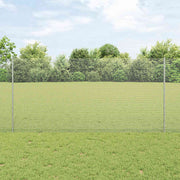 Zavarena žičana ograda s postom 10 x 1,2 m Srebrna Mreža