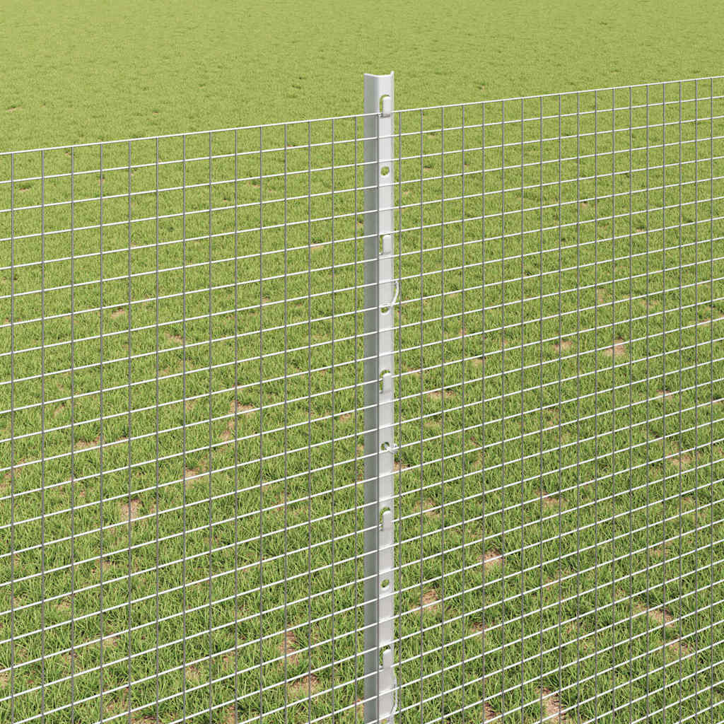 Zavarena žičana ograda s postom 10 x 1,4 m Srebrna Mreža