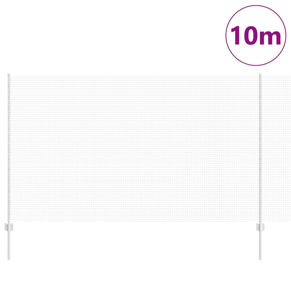 Zavarena žičana ograda s postom 10 x 1,4 m Srebrna Mreža