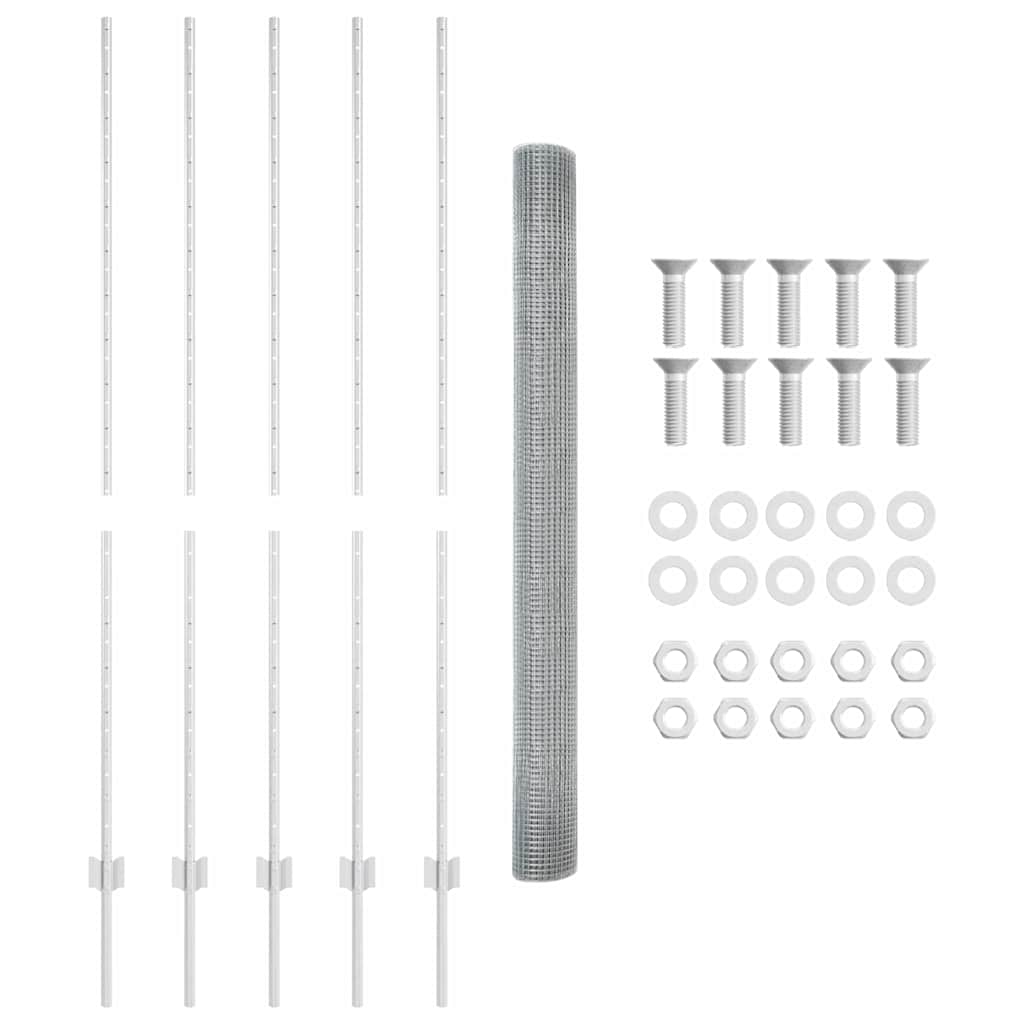 Zavarena žičana ograda s postom 10 x 1,6 m (Š x V)