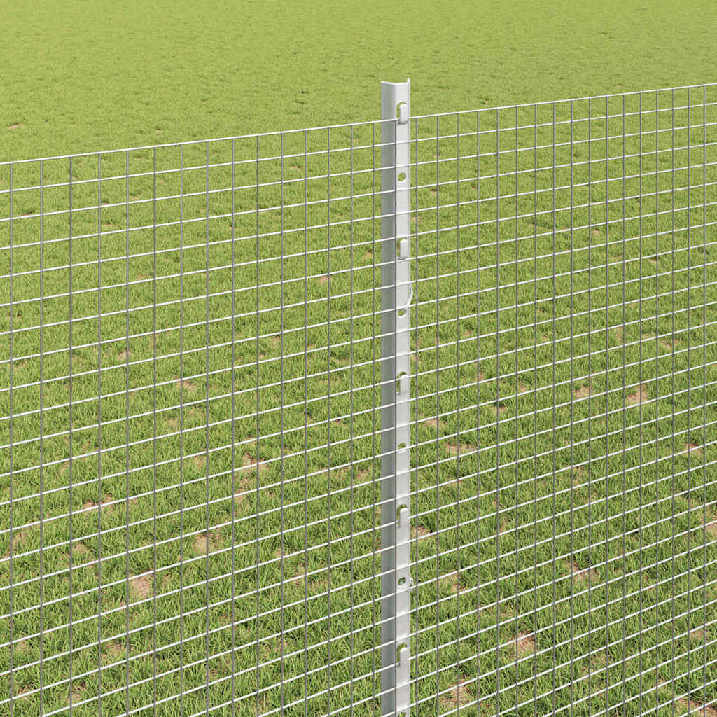 Zavarena žičana ograda s postom 10 x 1,6 m Srebrna Mreža