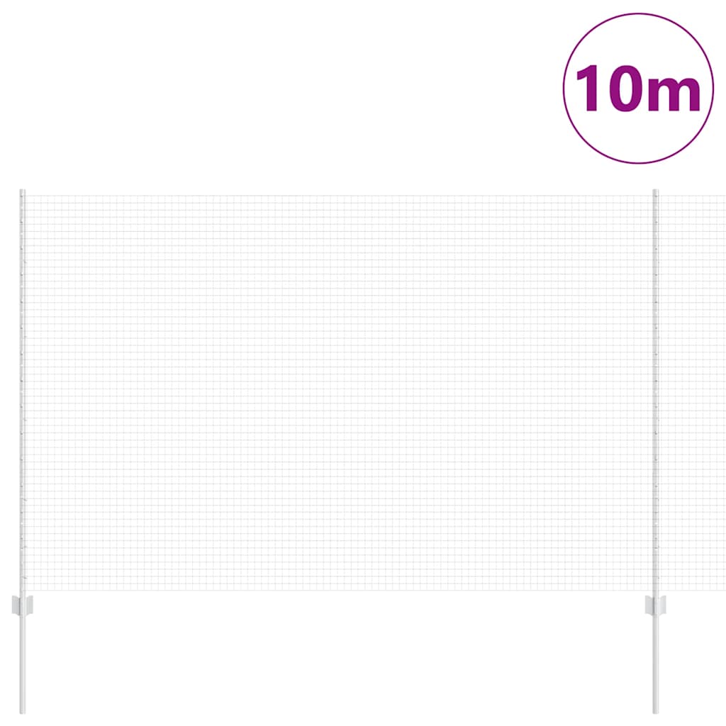 Zavarena žičana ograda s postom 10 x 1,6 m Srebrna Mreža