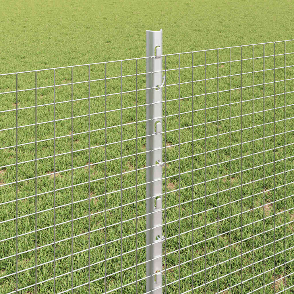 Zavarena žičana ograda s postom 25 x 0,8 m Srebrna Mreža