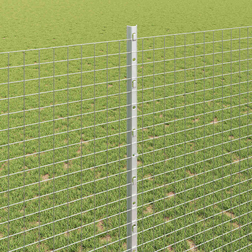 Zavarena žičana ograda s postom 25 x 1,4 m Srebrna Mreža