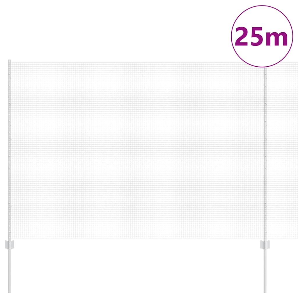 Zavarena žičana ograda s postom 25 x 1,6 m (Š x V)