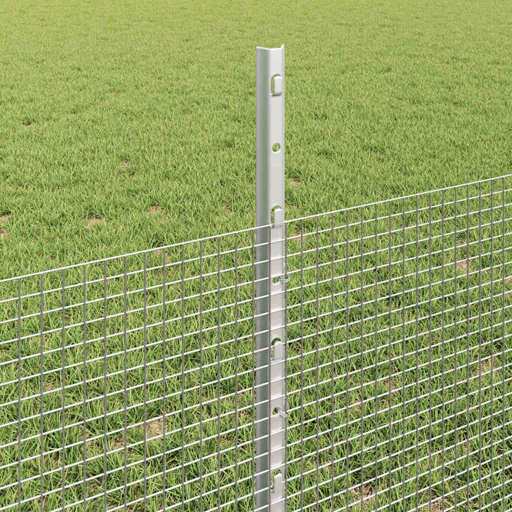 Zavarena žičana ograda s postom 50 x 0,5 m Srebrna Mreža