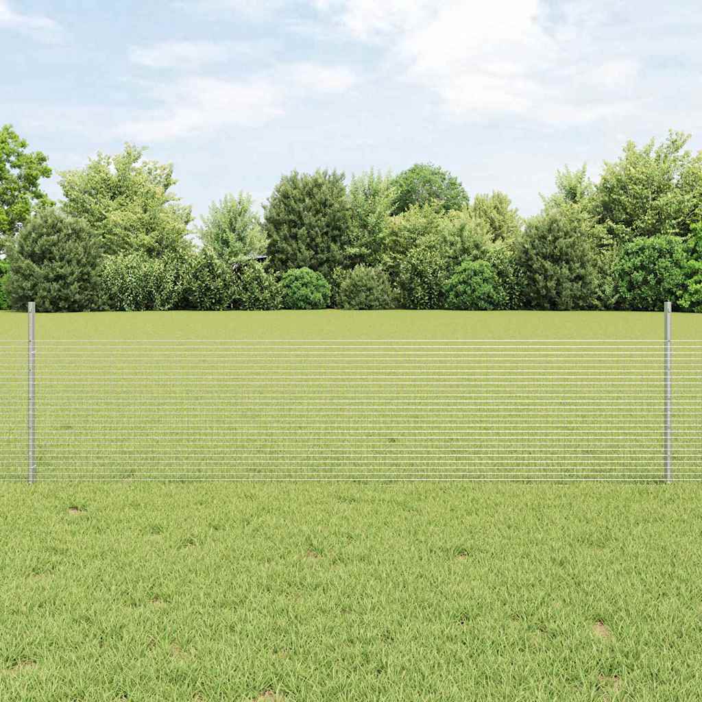 Zavarena žičana ograda s postom 50 x 0,5 m Srebrna Mreža