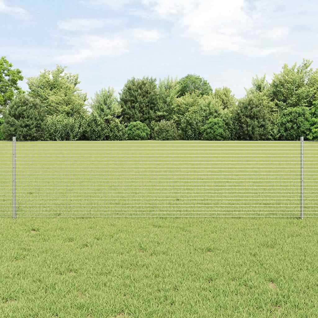 Zavarena žičana ograda s postom 50 x 0,6 m Srebrna Mreža