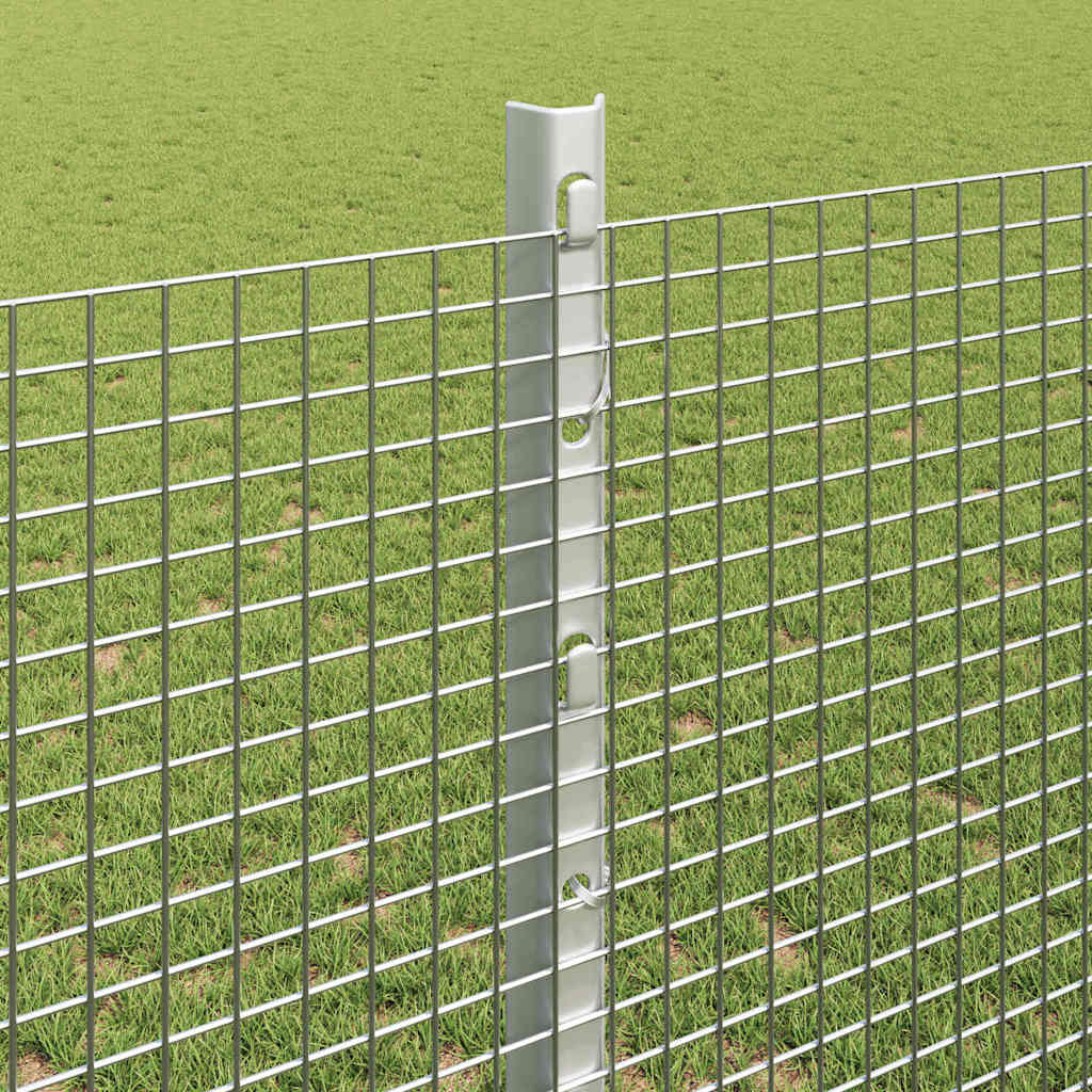 Zavarena žičana ograda s postom 50 x 1,2 m Srebrna Mreža