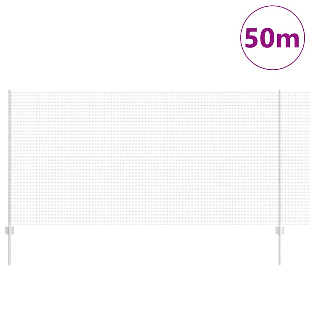 Zavarena žičana ograda s postom 50 x 1,2 m Srebrna Mreža