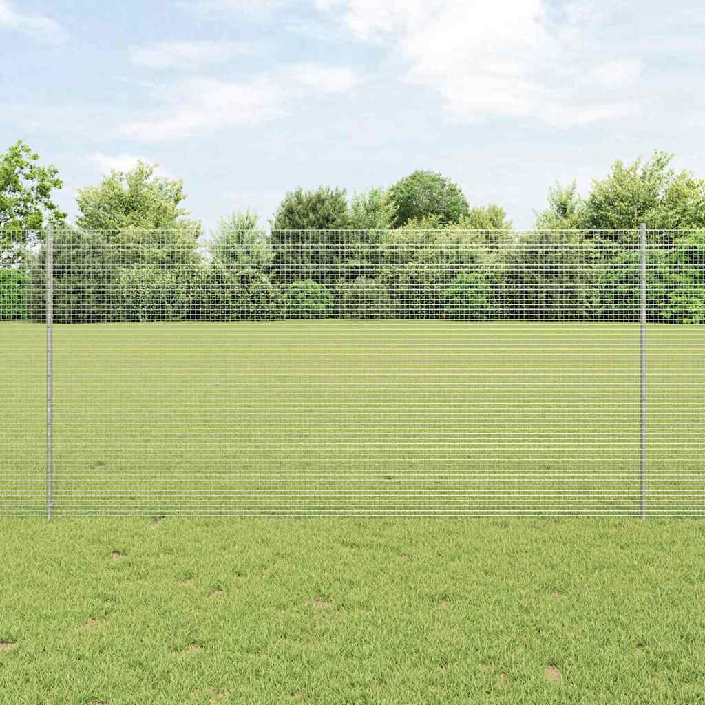 Zavarena žičana ograda s postom 50 x 1,2 m Srebrna Mreža