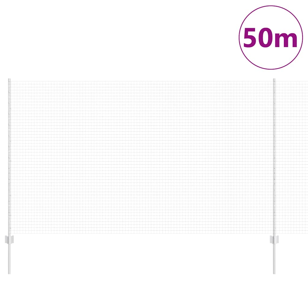 Zavarena žičana ograda s postom 50 x 1,4 m Srebrna Mreža