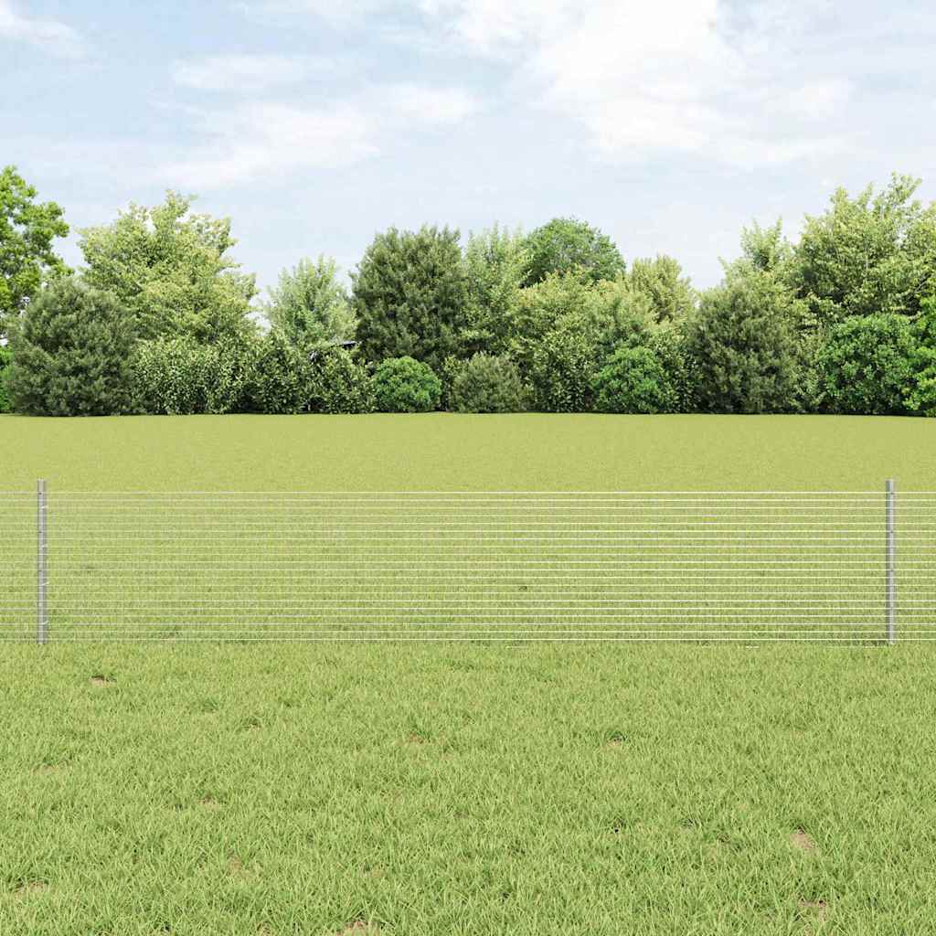 Zavarena žičana ograda s postom 100 x 0,4 m Srebrna Mreža