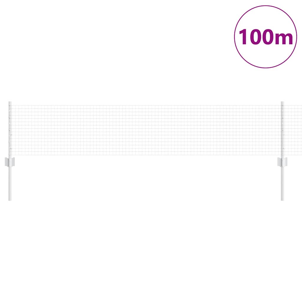 Zavarena žičana ograda s postom 100 x 0,4 m Srebrna Mreža