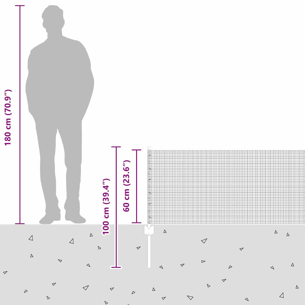 Zavarena žičana ograda s postom 100 x 0,6 m Srebrna Mreža