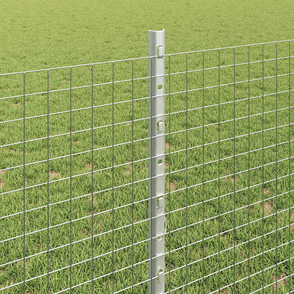 Zavarena žičana ograda s postom 100 x 0,8 m Srebrna Mreža
