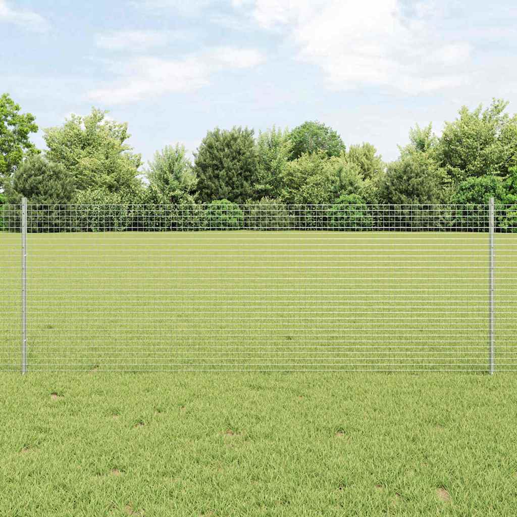 Zavarena žičana ograda s postom 100 x 0,8 m Srebrna Mreža
