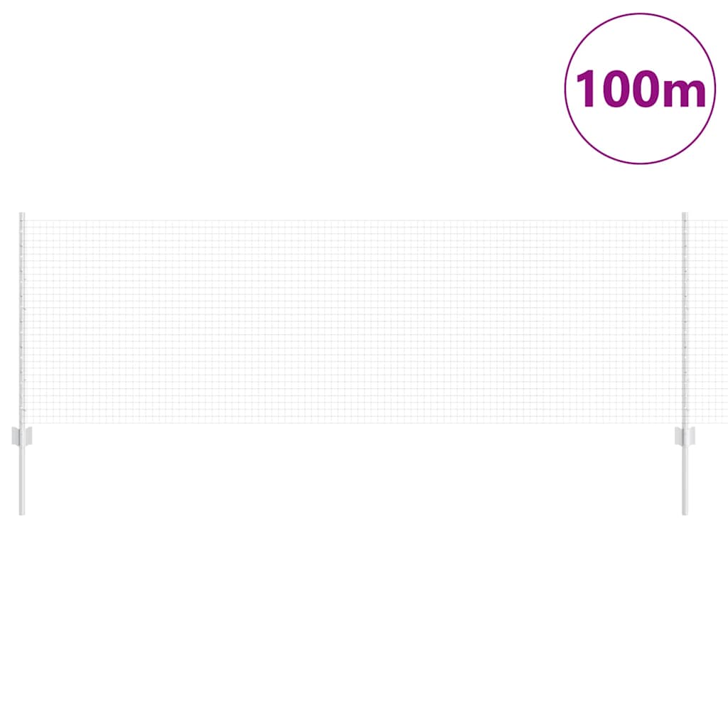Zavarena žičana ograda s postom 100 x 0,8 m Srebrna Mreža