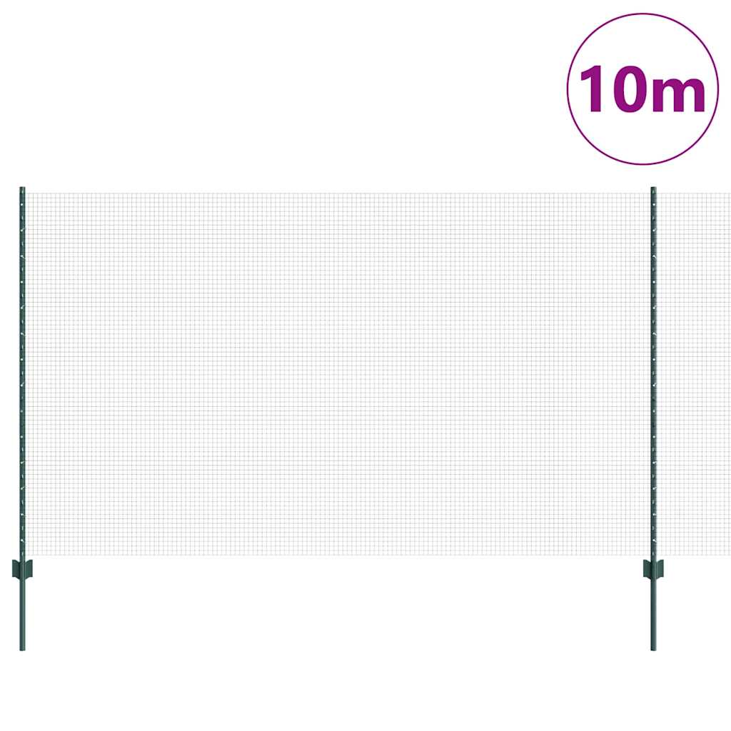 Zavarena žičana ograda s postom 10 x 1,4 m Zelena Mreža