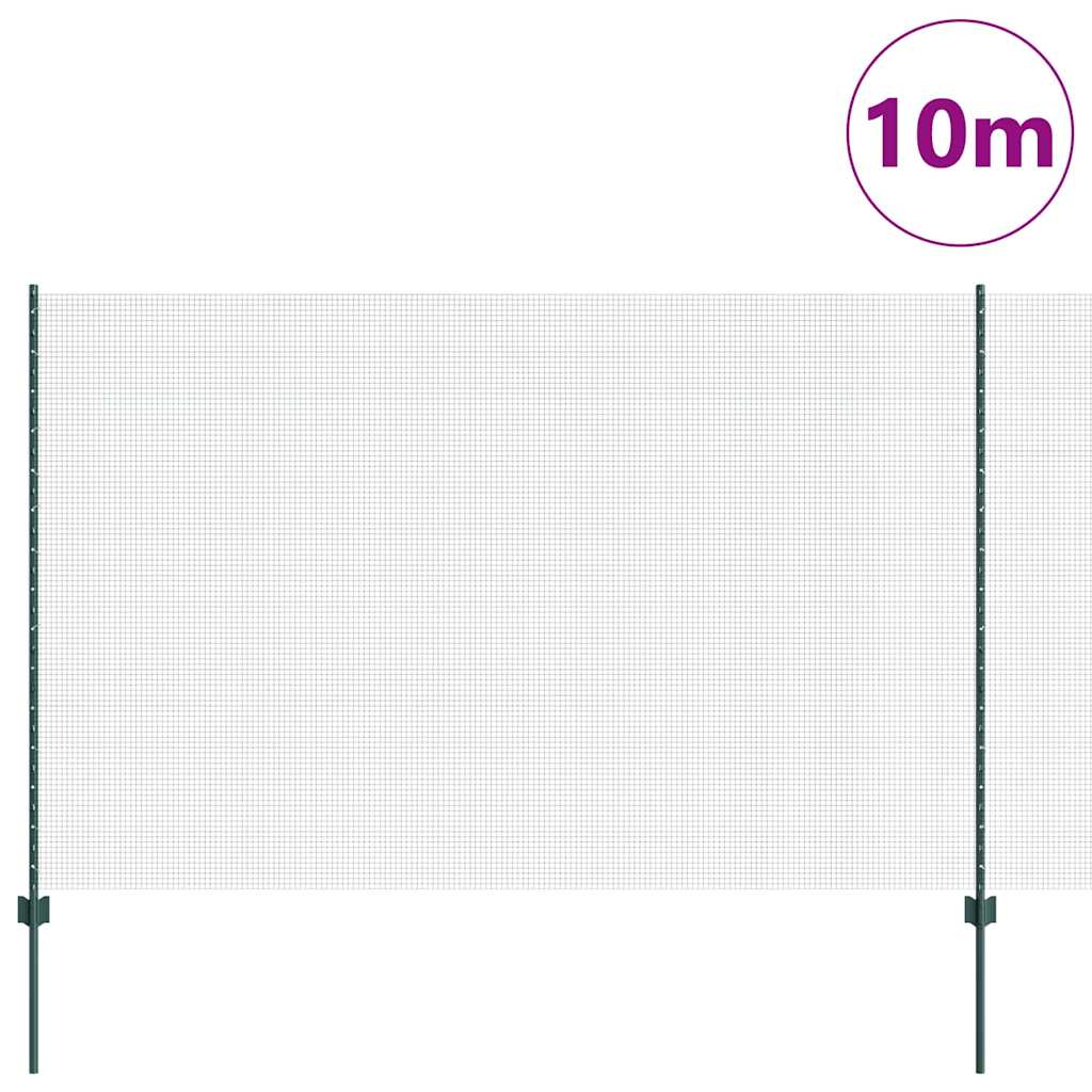Zavarena žičana ograda s postom 10 x 1,6 m Zelena Mreža