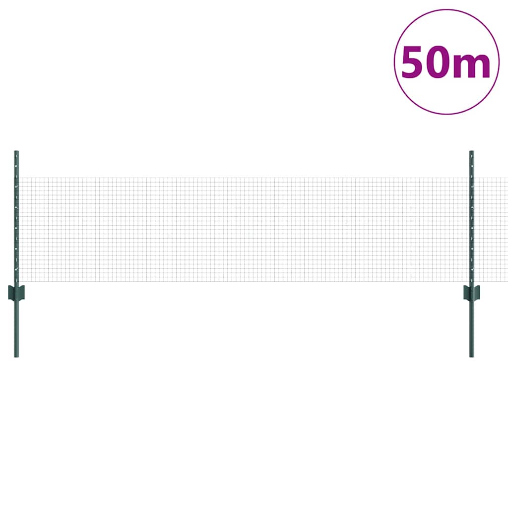Zavarena žičana ograda s postom 50 x 0,5 m Zelena Mreža
