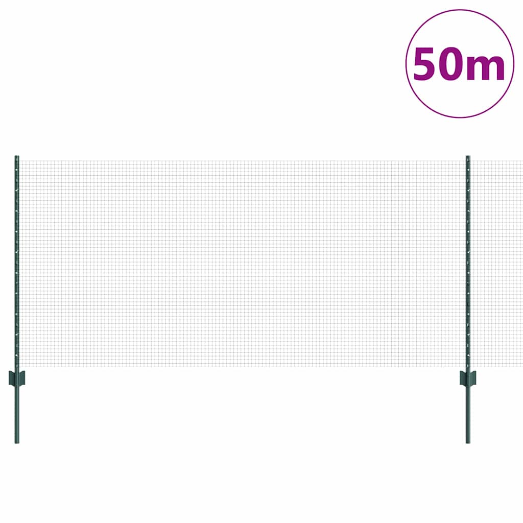 Zavarena žičana ograda s postom 50 x 1 m Čelik premazan PVC-om