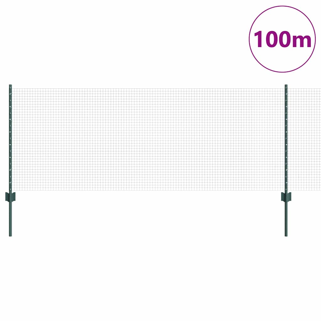 Zavarena žičana ograda s postom 100 x 0,8 m Zelena Mreža