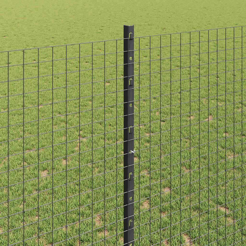 Zavarena žičana ograda s postom 10 x 1,4 m Siva Mreža