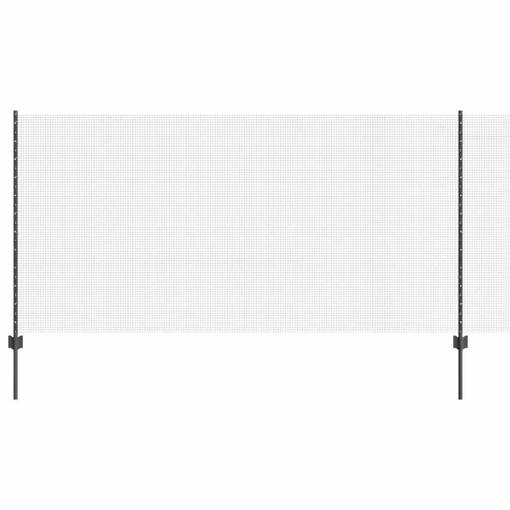 Zavarena žičana ograda s postom 25 x 1,2 m Siva Mreža