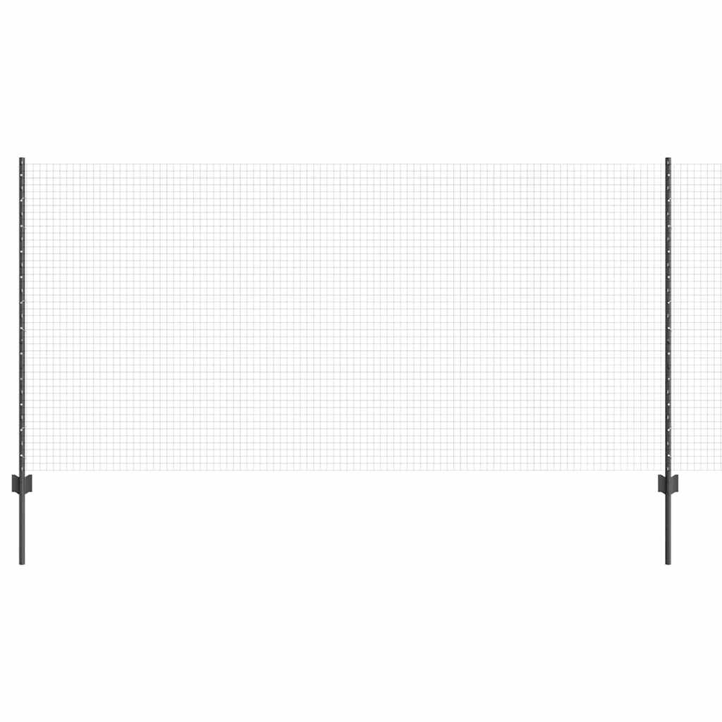 Zavarena žičana ograda s postom 25 x 1,2 m Siva Mreža