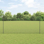 Zavarena žičana ograda s postom 25 x 1,6 m Siva Mreža