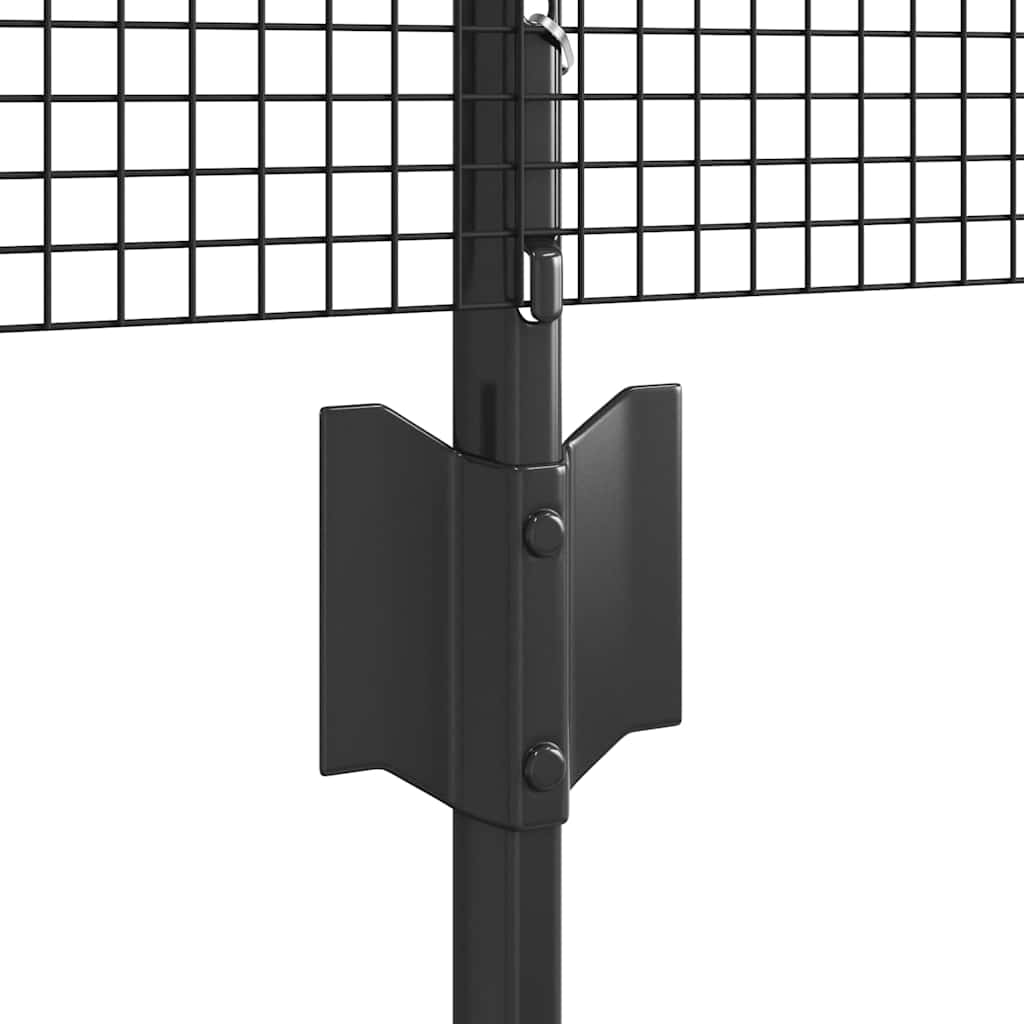 Zavarena žičana ograda s postom 50 x 0,6 m Siva Mreža