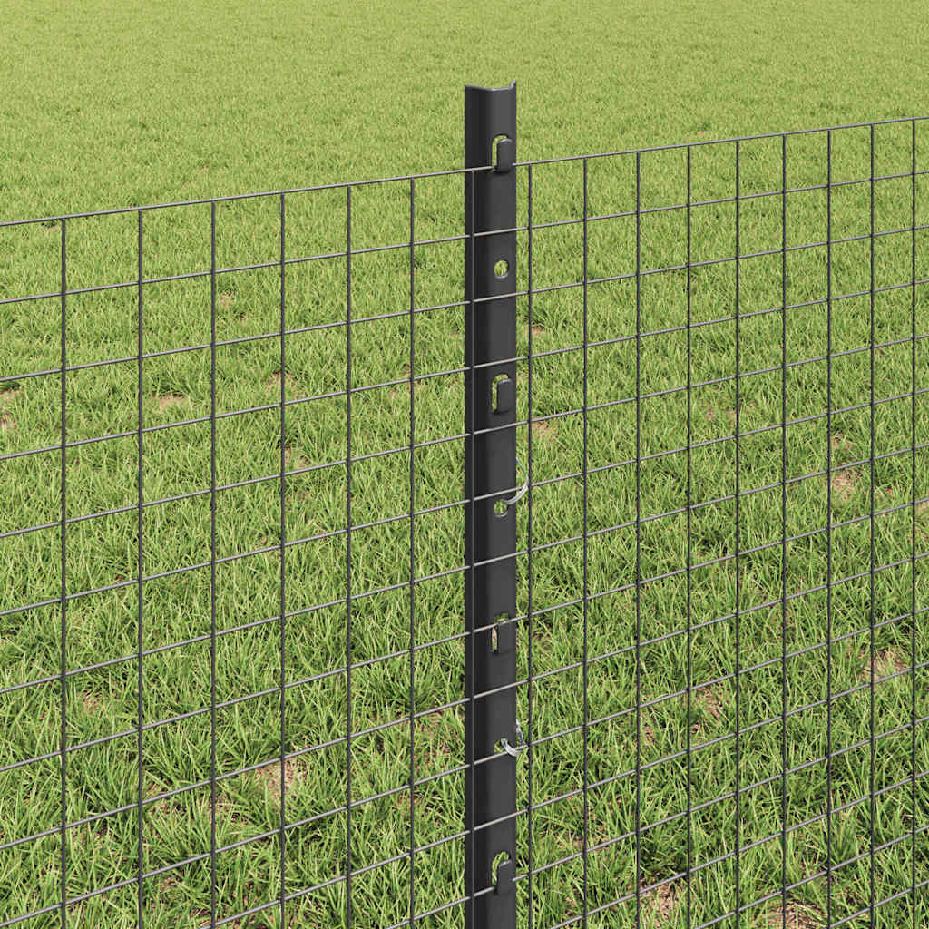 Zavarena žičana ograda s postom 50 x 0,6 m Siva Mreža