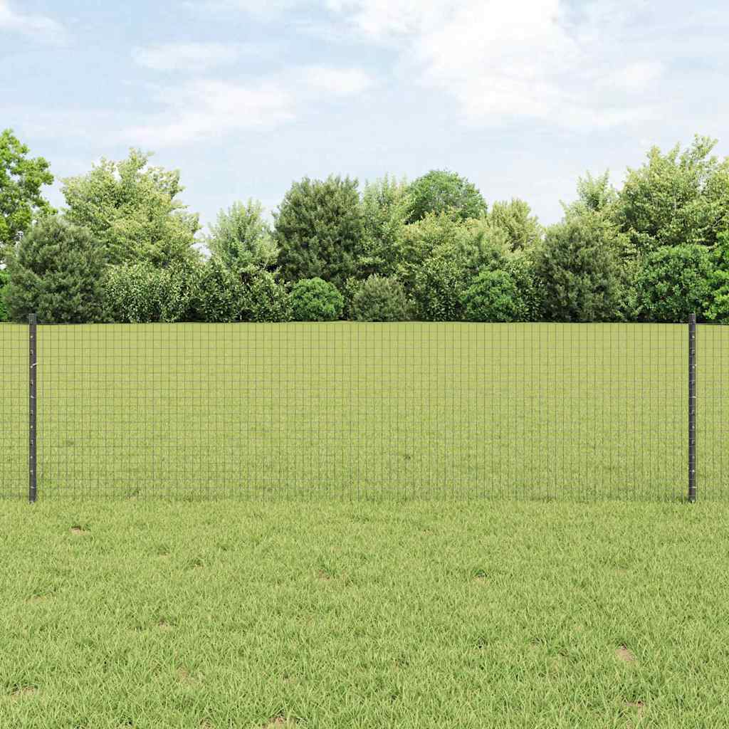 Zavarena žičana ograda s postom 50 x 0,6 m Siva Mreža