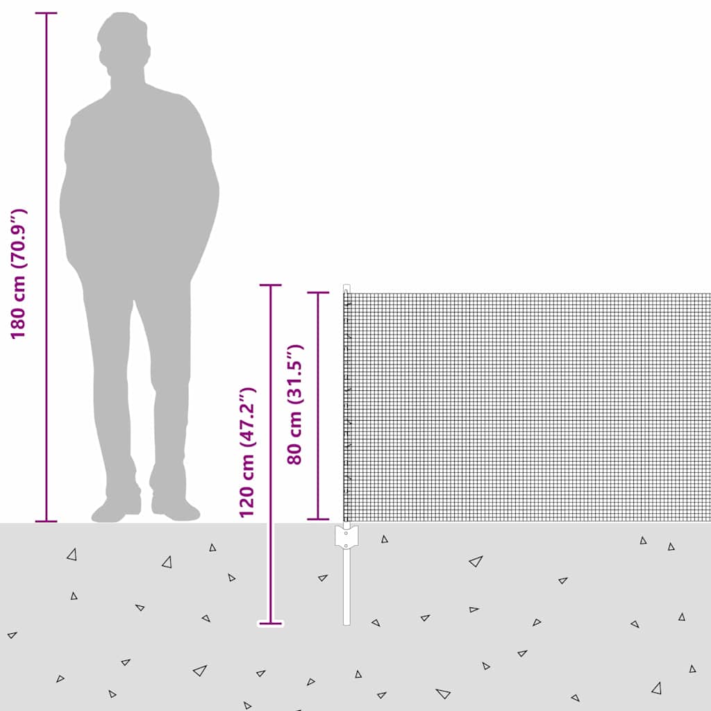 Zavarena žičana ograda s postom 50 x 0,8 m Siva Mreža