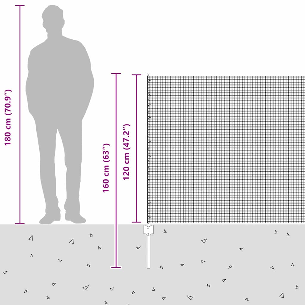 Zavarena žičana ograda s postom 50 x 1,2 m Siva Mreža