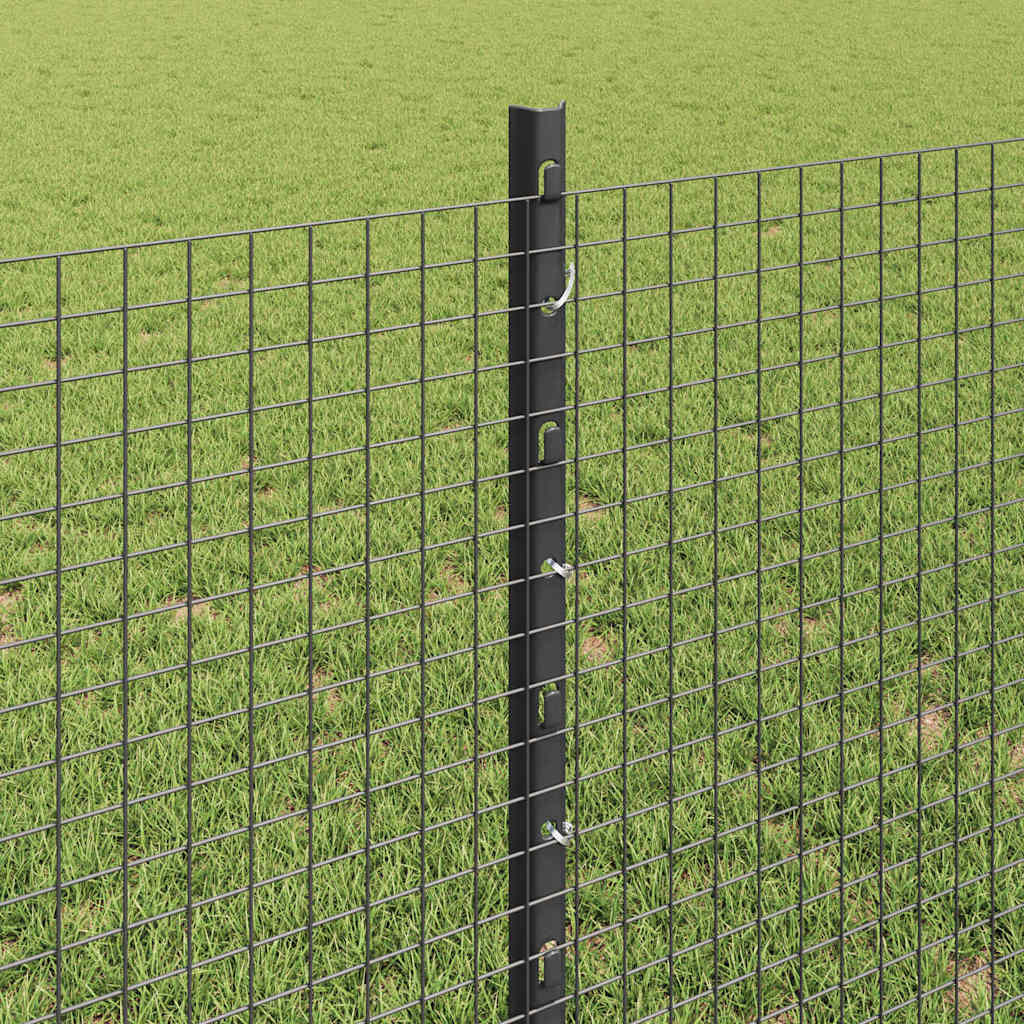 Zavarena žičana ograda s postom 100 x 0,8 m Siva Mreža