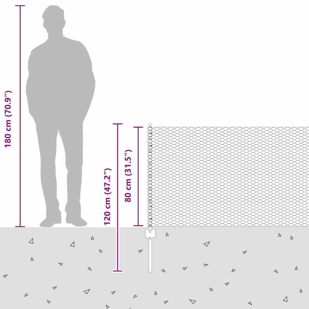 Zavarena žičana ograda 10 x 0,8 m (Š x V) Čelik premazan PVC-om