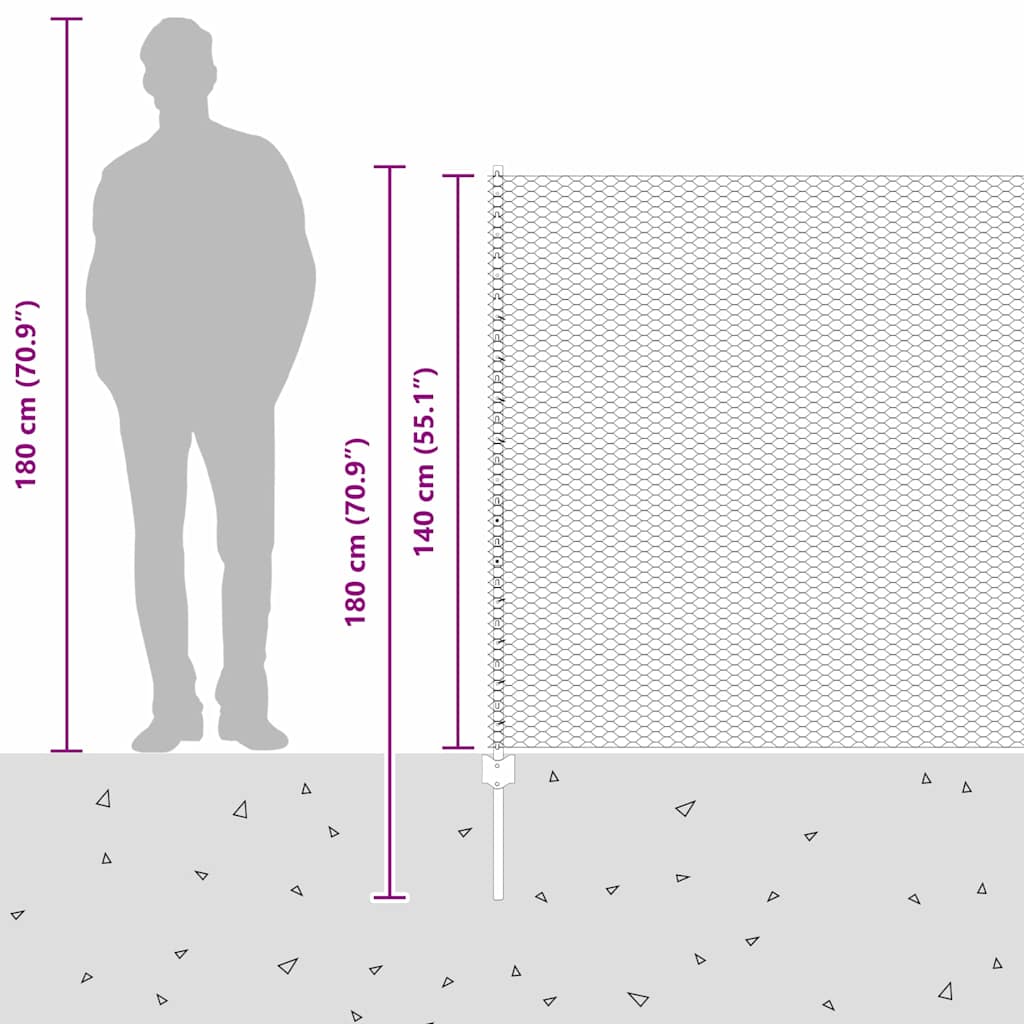 Zavarena žičana ograda 10 x 1,4 m (Š x V) Čelik premazan PVC-om