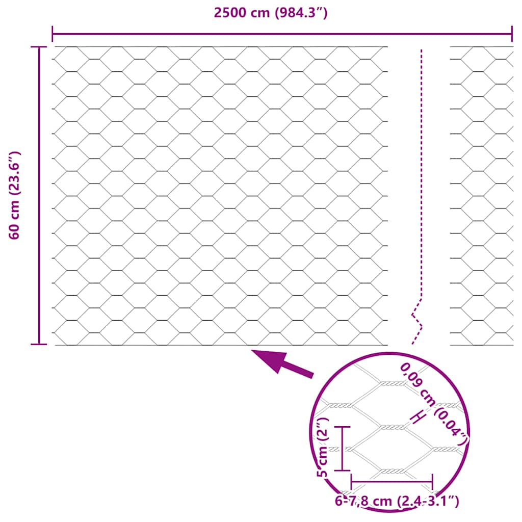 Zavarena žičana ograda 25 x 0,6 m (Š x V) Čelik premazan PVC-om