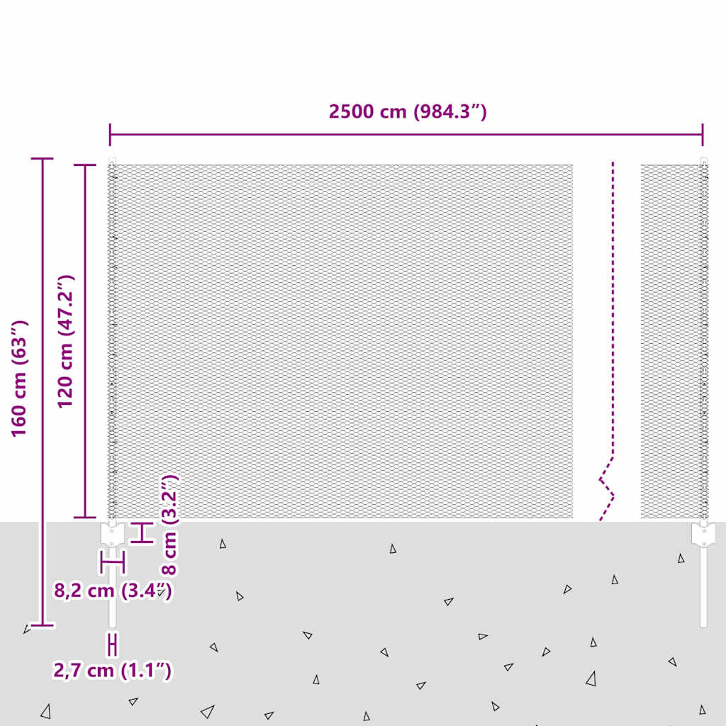 Zavarena žičana ograda 25 x 1,2 m (Š x V) Čelik premazan PVC-om