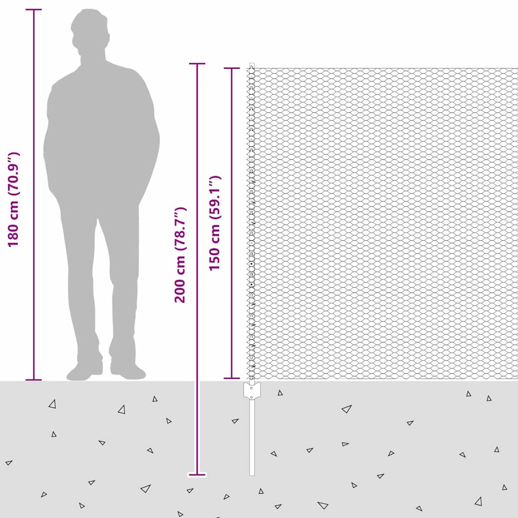 Zavarena žičana ograda 25 x 1,5 m (Š x V) Čelik premazan PVC-om