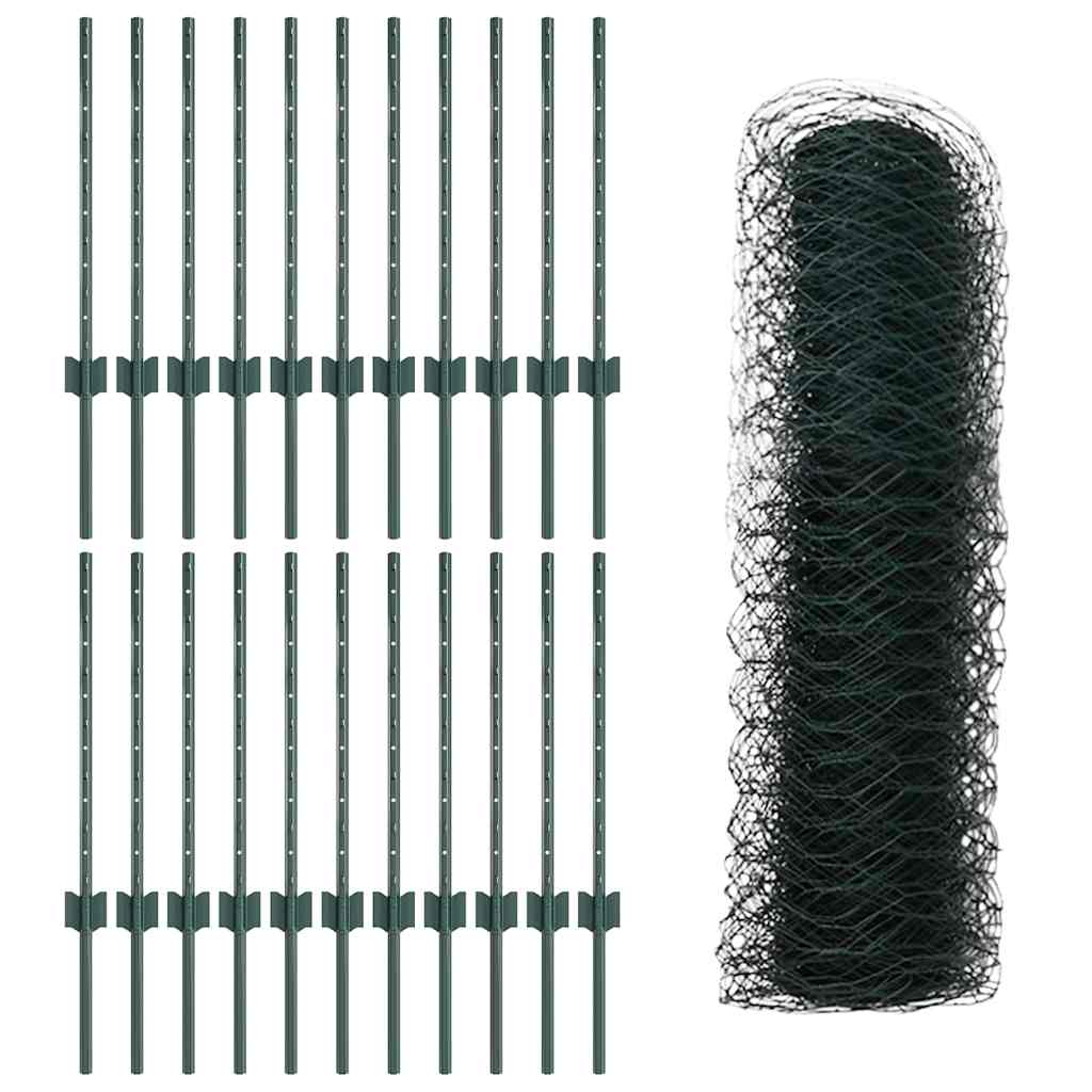 Zavarena žičana ograda 50 x 0,5 m (Š x V) Čelik premazan PVC-om